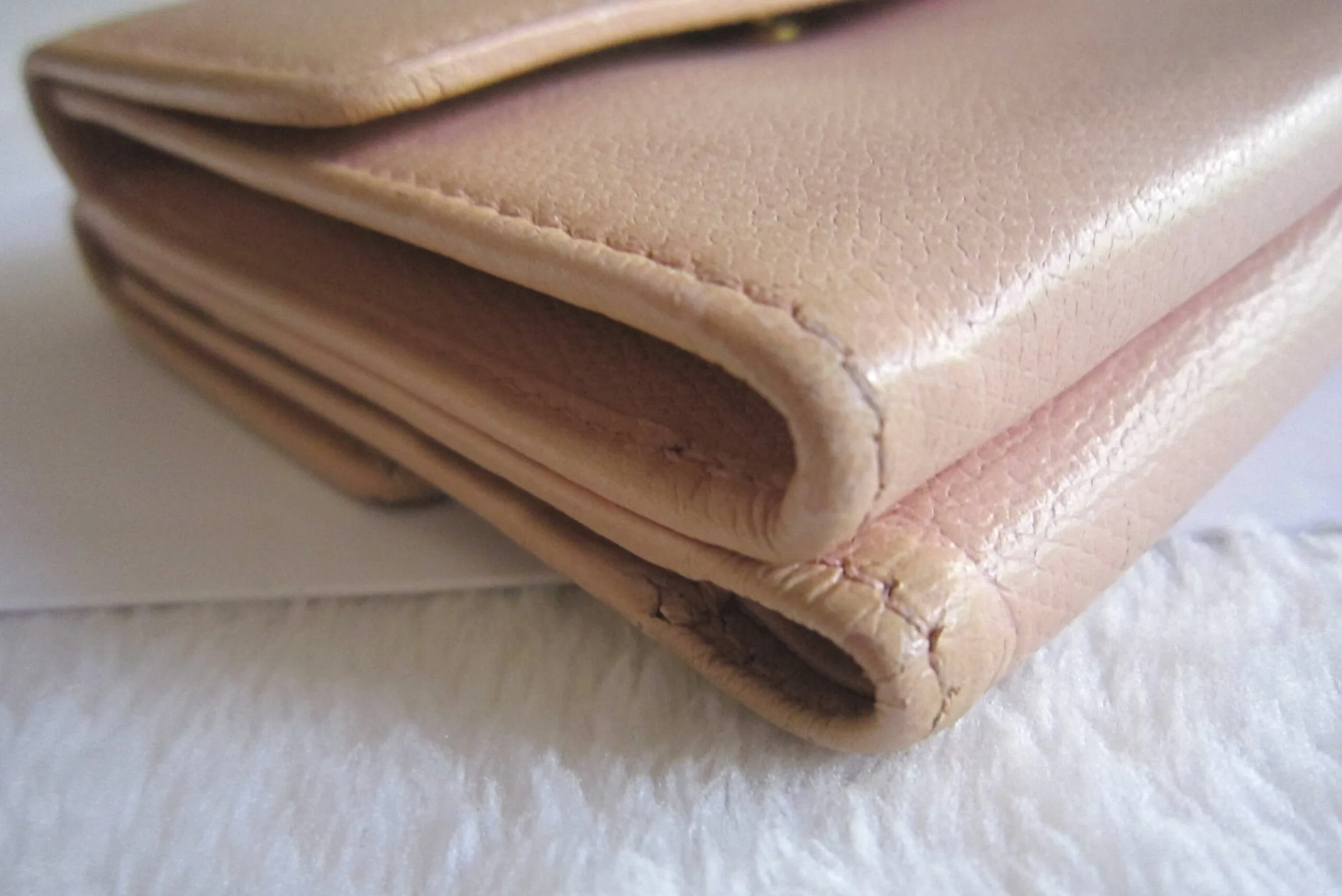 Chanel Pink Leather Gold Medallion French Bi-Fold Wallet — image 4