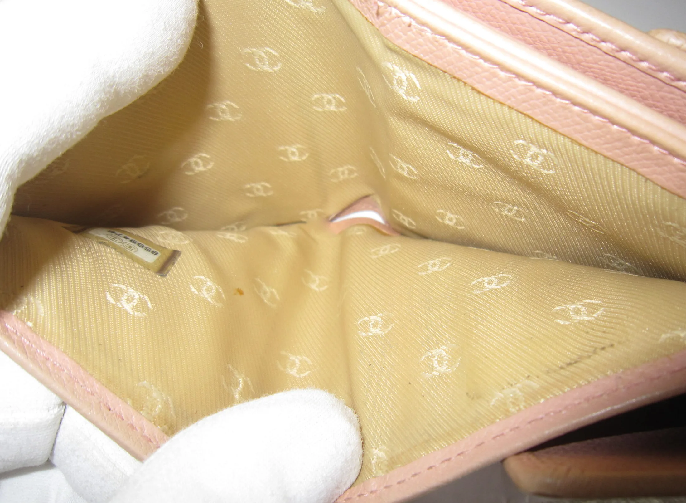 Chanel Pink Leather Gold Medallion French Bi-Fold Wallet — image 9