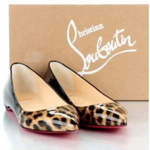 Christian Louboutin Leopard Patent Degrade Pigalle Follies Flats