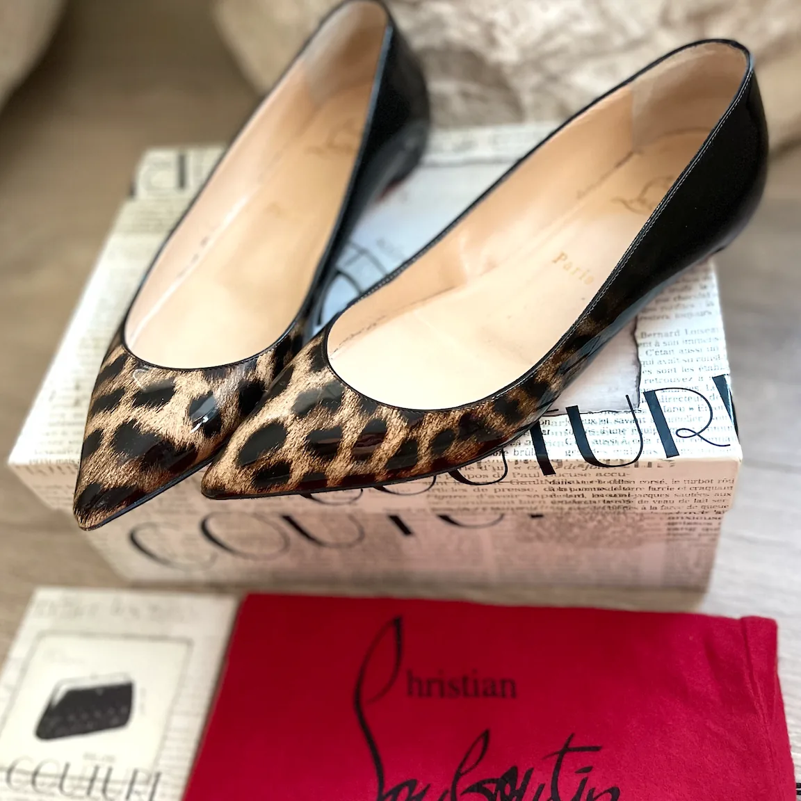 Christian Louboutin Leopard Patent Degrade Pigalle Follies Flats — image 6