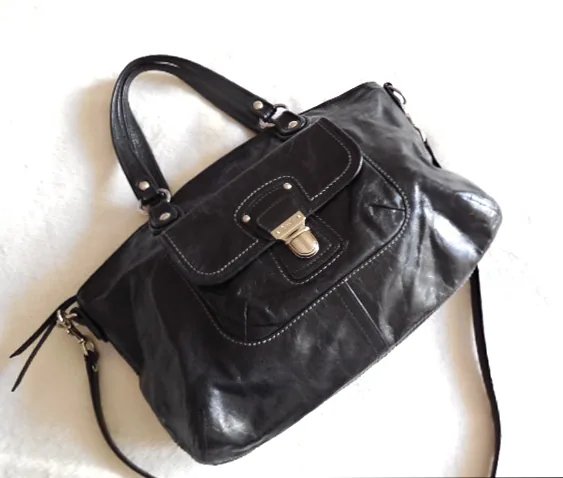 Coach Black Leather Kristin Handbag