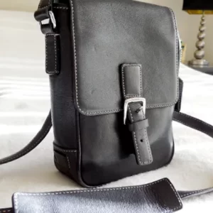 Coach Black Leather Messenger Bag
