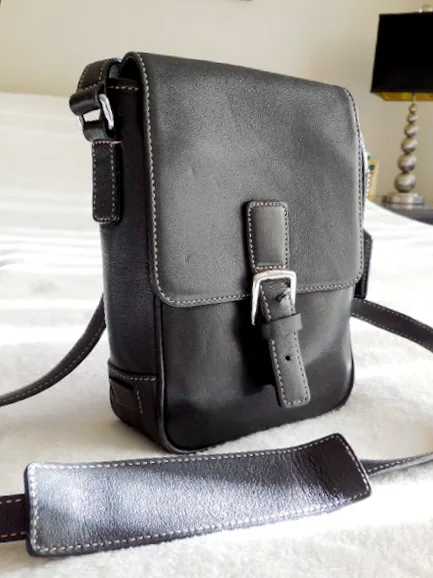 Coach Black Leather Messenger Bag