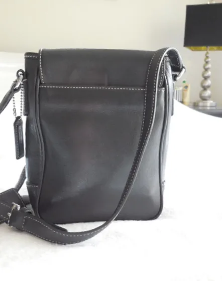 Coach Black Leather Messenger Bag — image 2