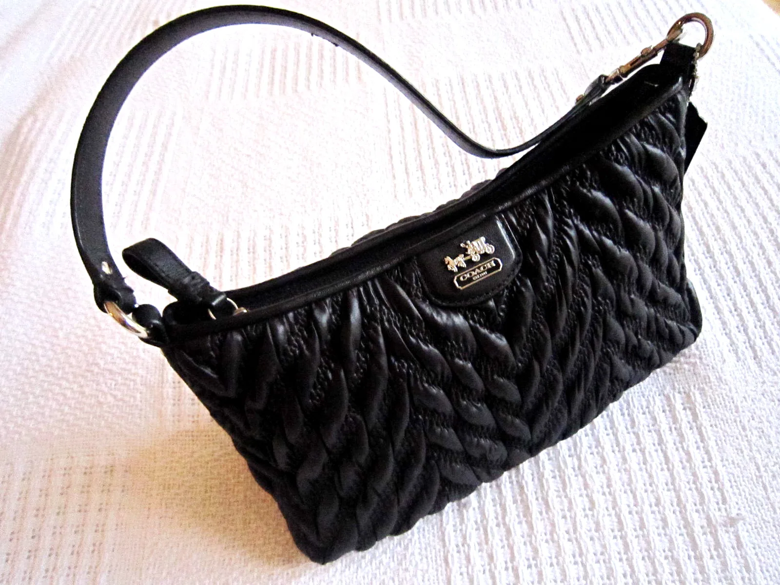 Coach Black Madison Gathered Handbag — image 4