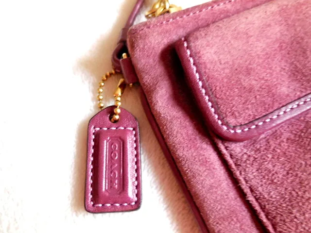 Coach Burgundy Suede Wristlet — image 4
