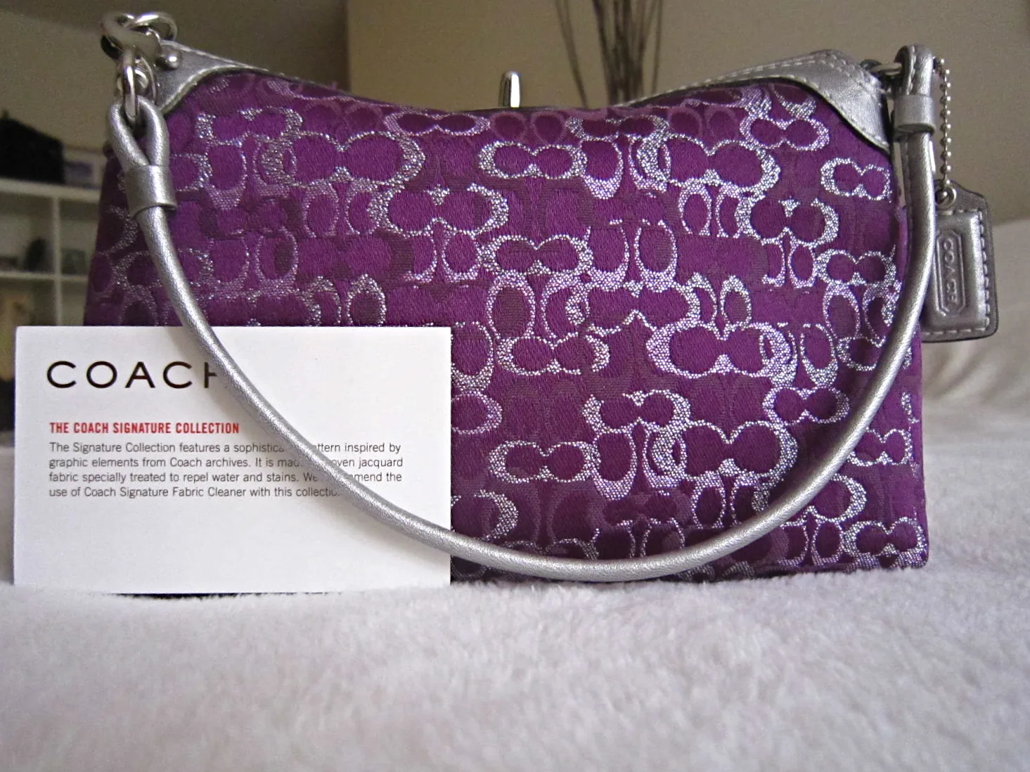 Coach Signature Purple Pochette
