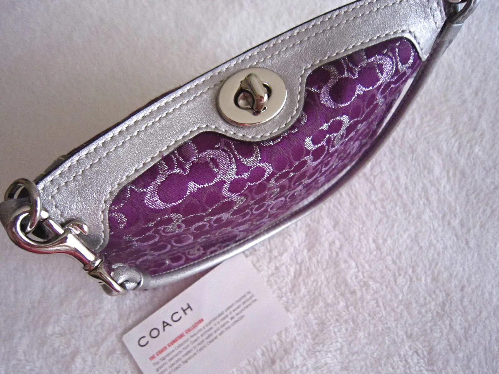 Coach Signature Purple Pochette — image 6