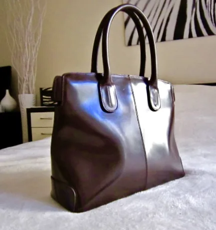 Cristian Brown Patent Leather Tote — image 2