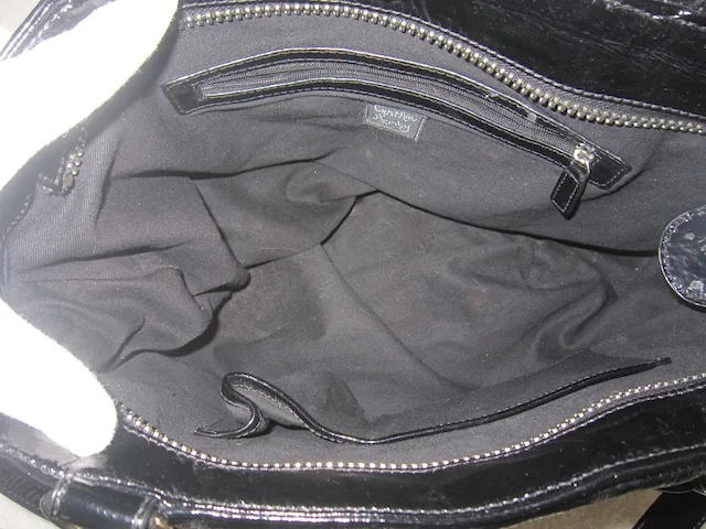Cynthia Rowley Black Penny Gloss Patent Embossed Tote Bag — image 6