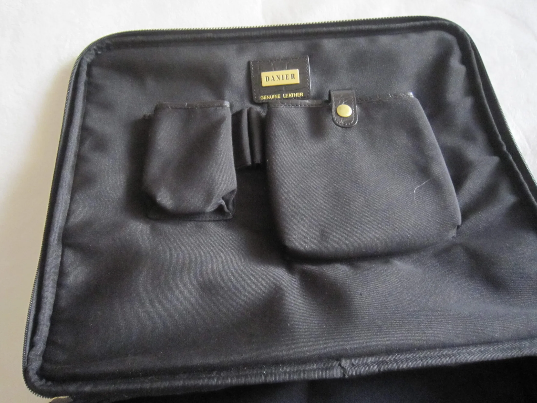 Danier Black Croc Embossed Leather Briefcase — image 7