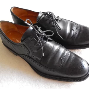 Duccio Del Duca Milano Black Leather Oxford Shoes /Size 36.5