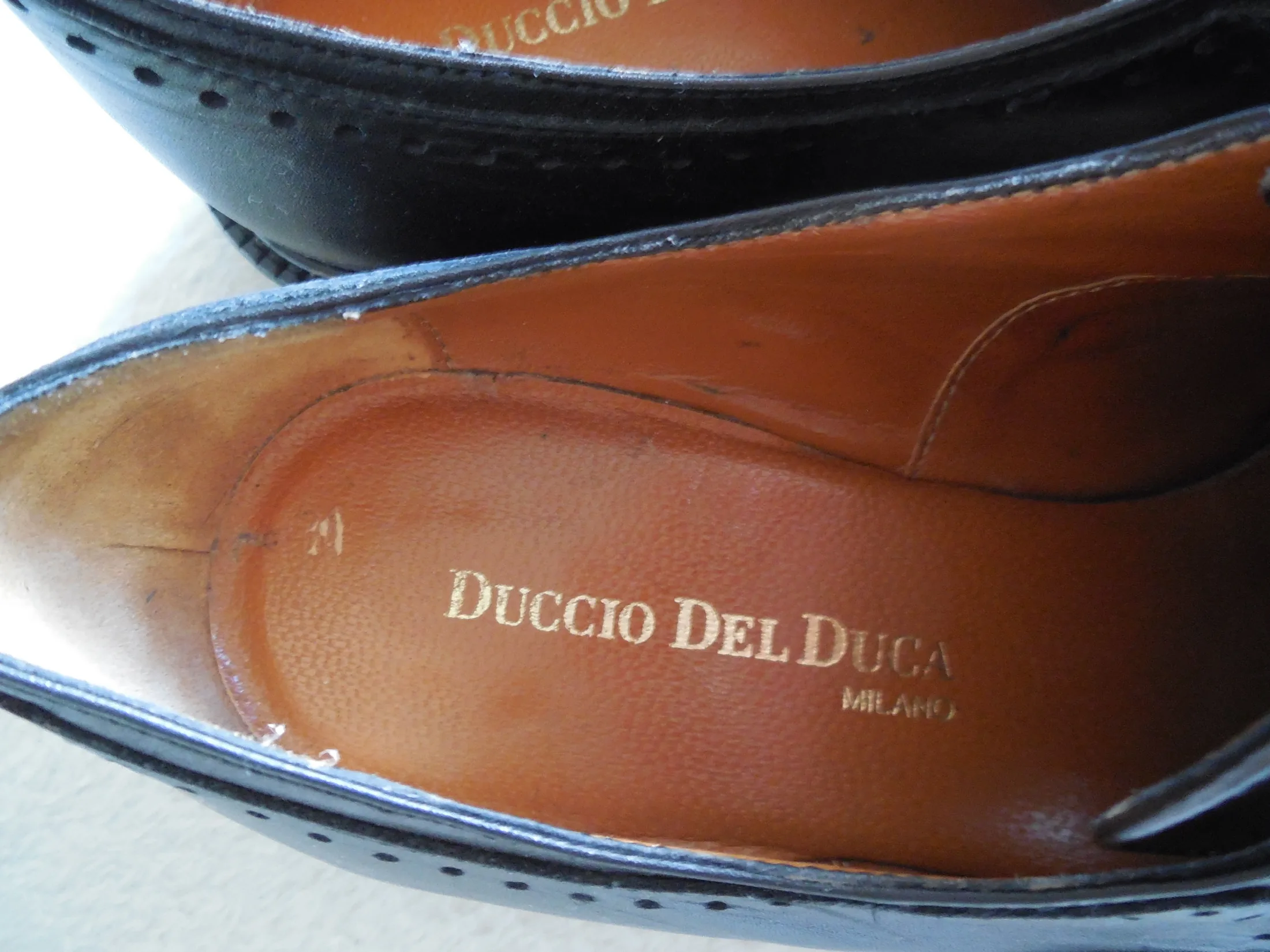Duccio Del Duca Milano Black Leather Oxford Shoes /Size 36.5 — image 5