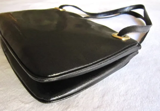 Desmo Black Snakeskin Leather Handbag — image 5