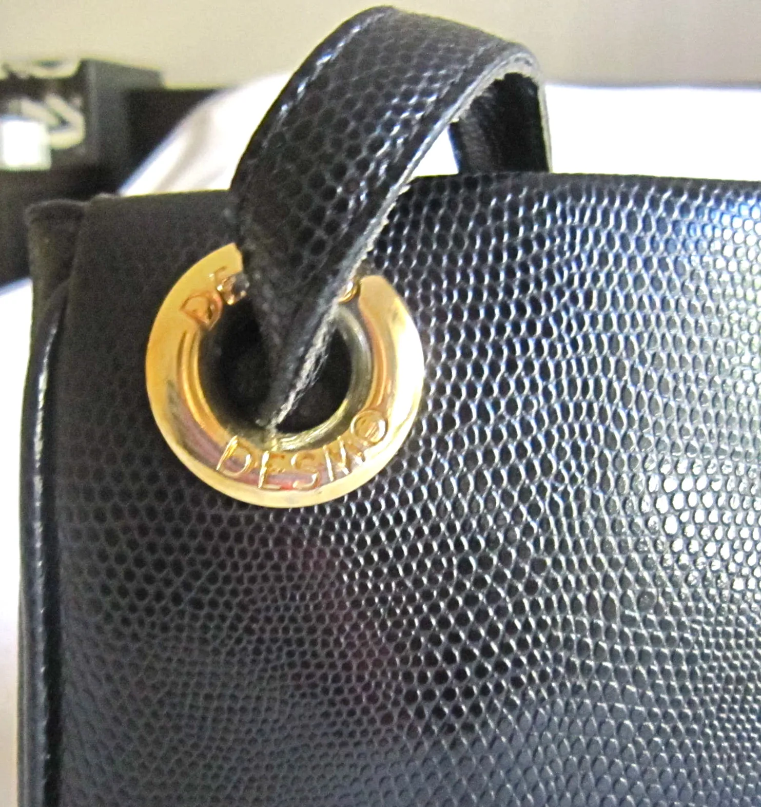 Desmo Black Snakeskin Leather Handbag — image 6