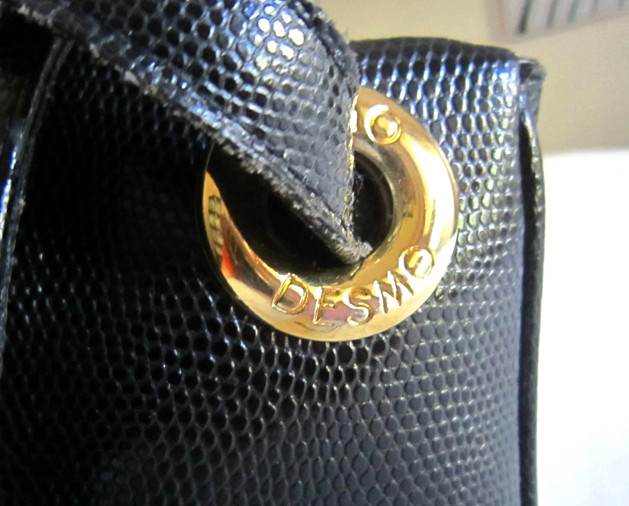 Desmo Black Snakeskin Leather Handbag — image 7