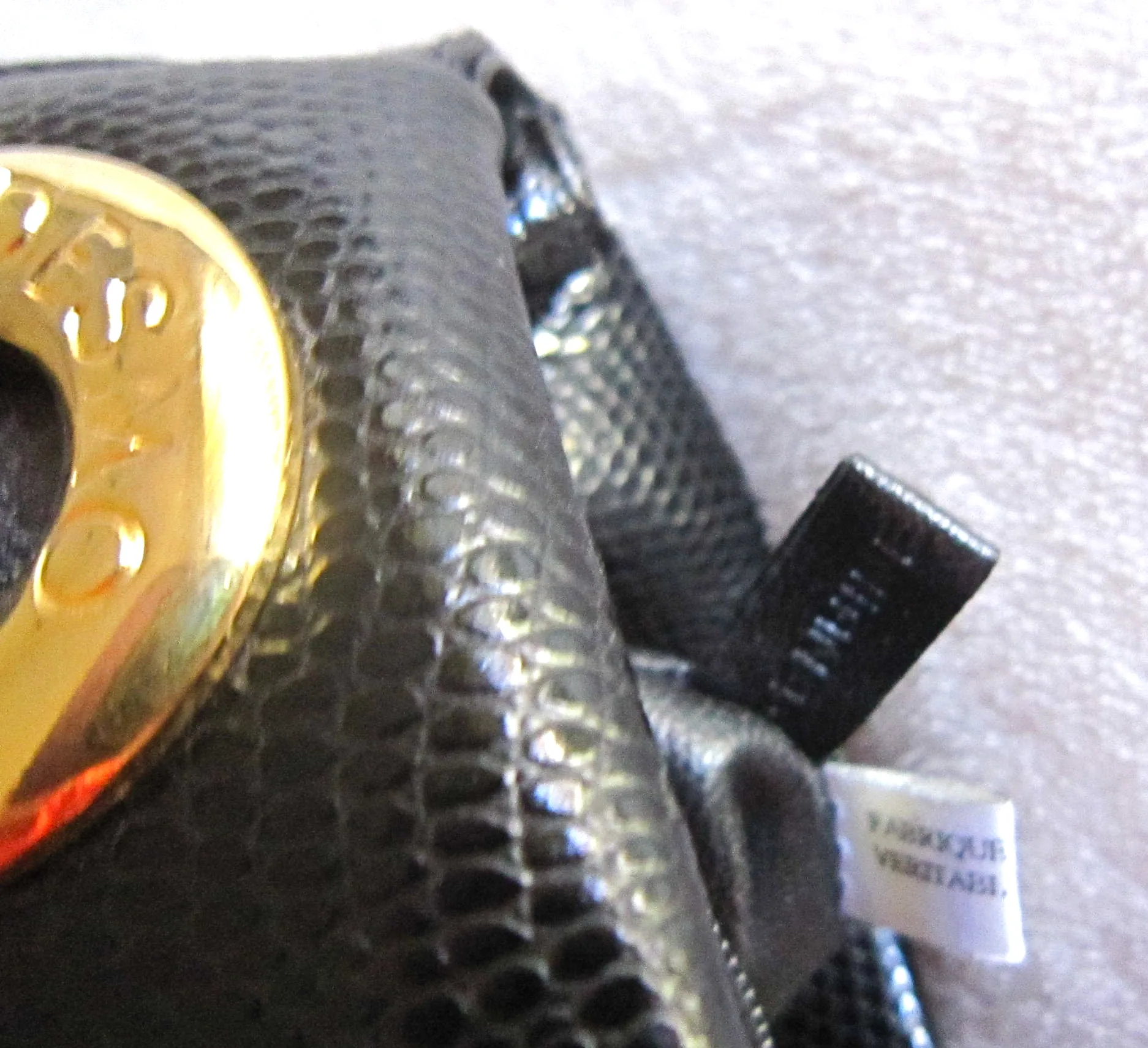 Desmo Black Snakeskin Leather Handbag — image 10