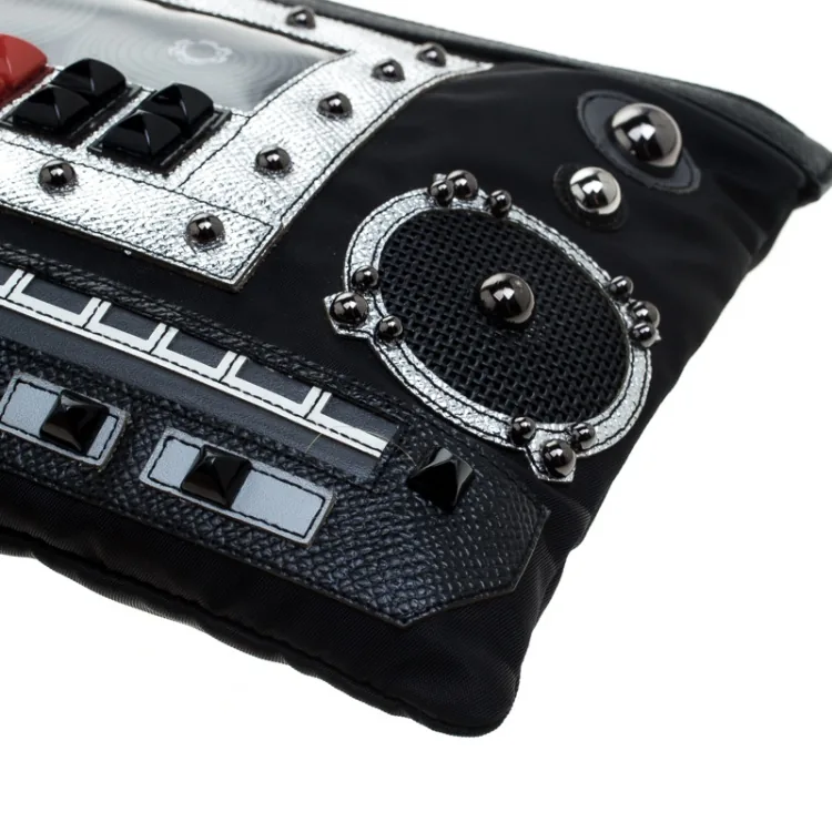 Dolce & Gabbana Black Boombox Radio Zip Clutch — image 6