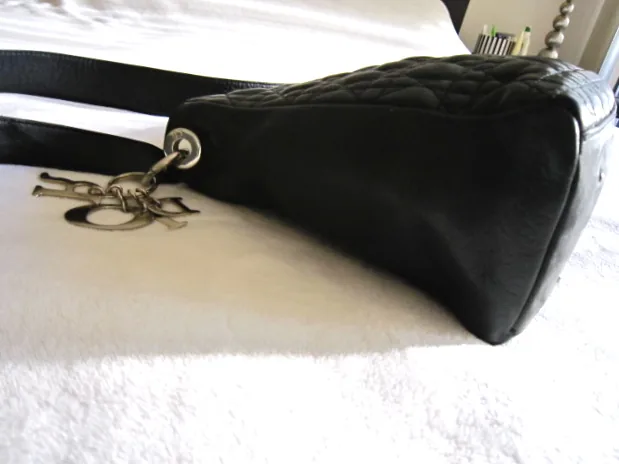 Christian Dior Lady Dior Cannage Black Quilted Leather Handbag — image 3