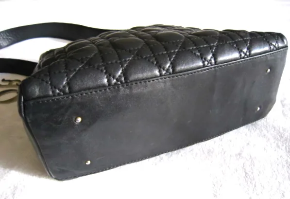 Christian Dior Lady Dior Cannage Black Quilted Leather Handbag — image 6