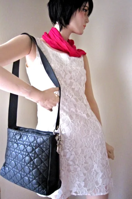 Christian Dior Lady Dior Cannage Black Quilted Leather Handbag — image 9