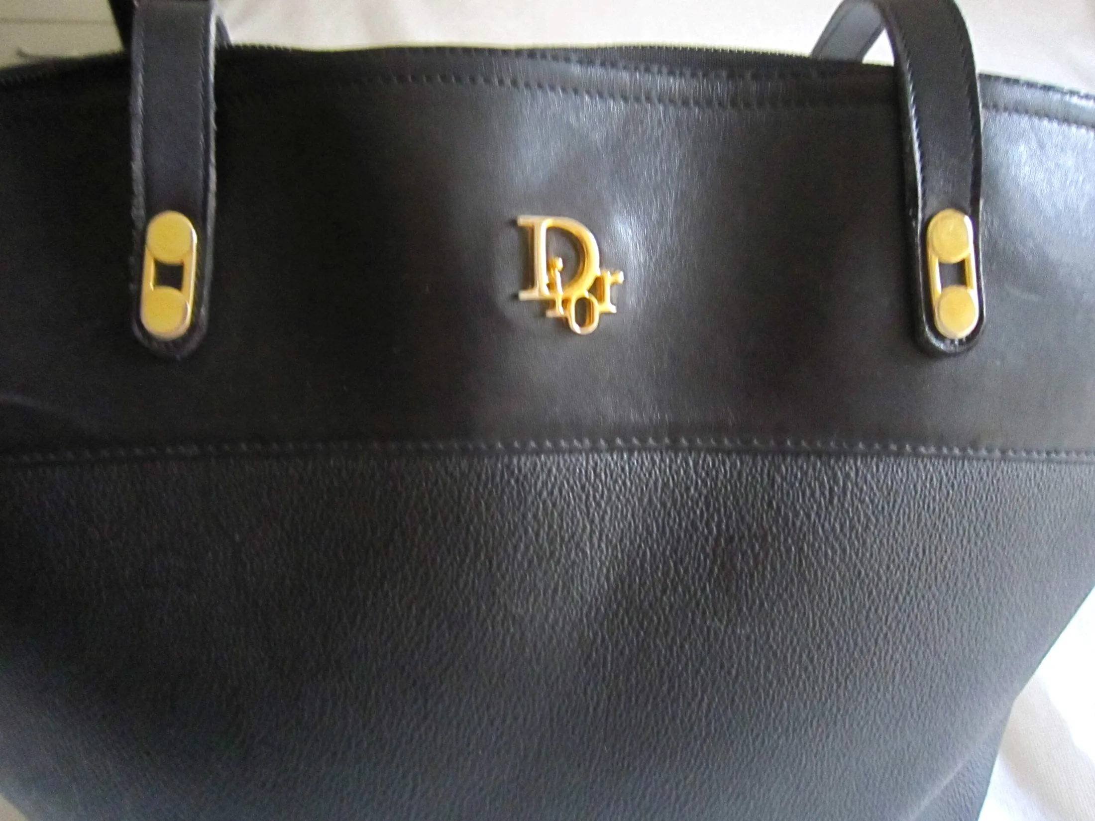 Christian Dior Vintage Leather Tote Bag — image 3