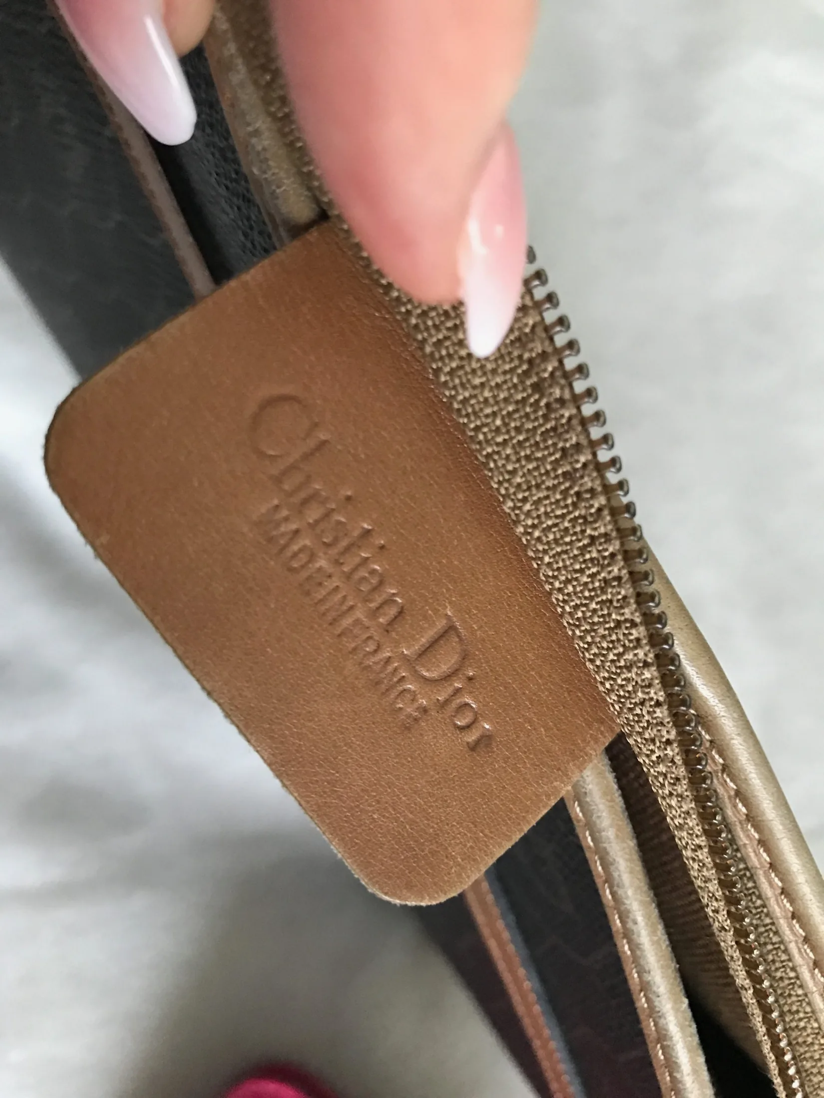 Christian Dior Vintage Coated Canvas Cosmetic Pouch Bag Clutch — image 4
