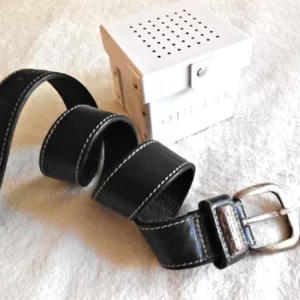 Diesel Black Boston Leather Belt