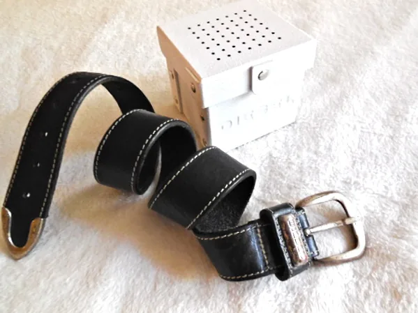 Diesel Black Boston Leather Belt