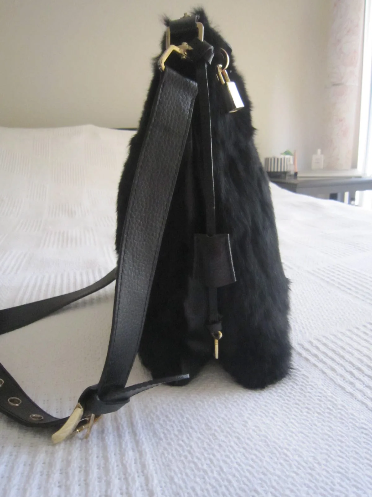 Di Piu Fur & Leather Messenger Bag — image 2