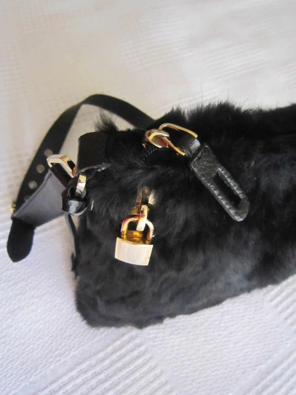 Di Piu Fur & Leather Messenger Bag — image 3