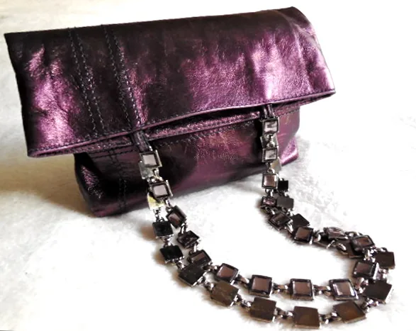 Facondini Purple Leather Handbag — image 3