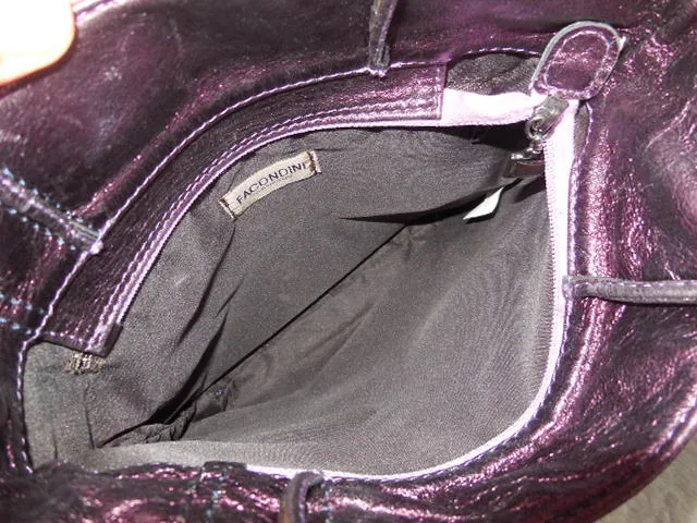 Facondini Purple Leather Handbag — image 4