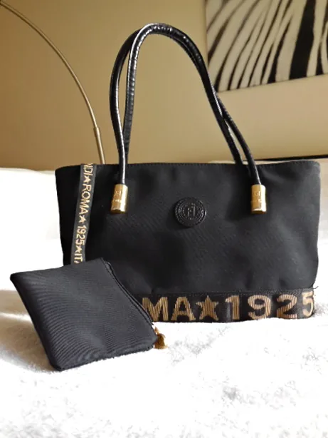 Fendi Signature Vintage Roma Tote with Pouch