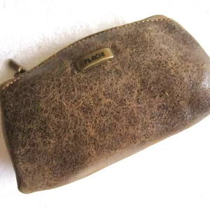 Ferchi Brown Leather Accessories Pouch