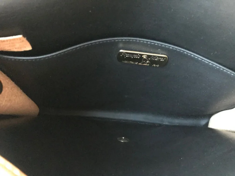 Francois Marot Black with Brown Leather Crossbody Bag — image 6