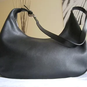 Furla Black Leather Hobo Bag