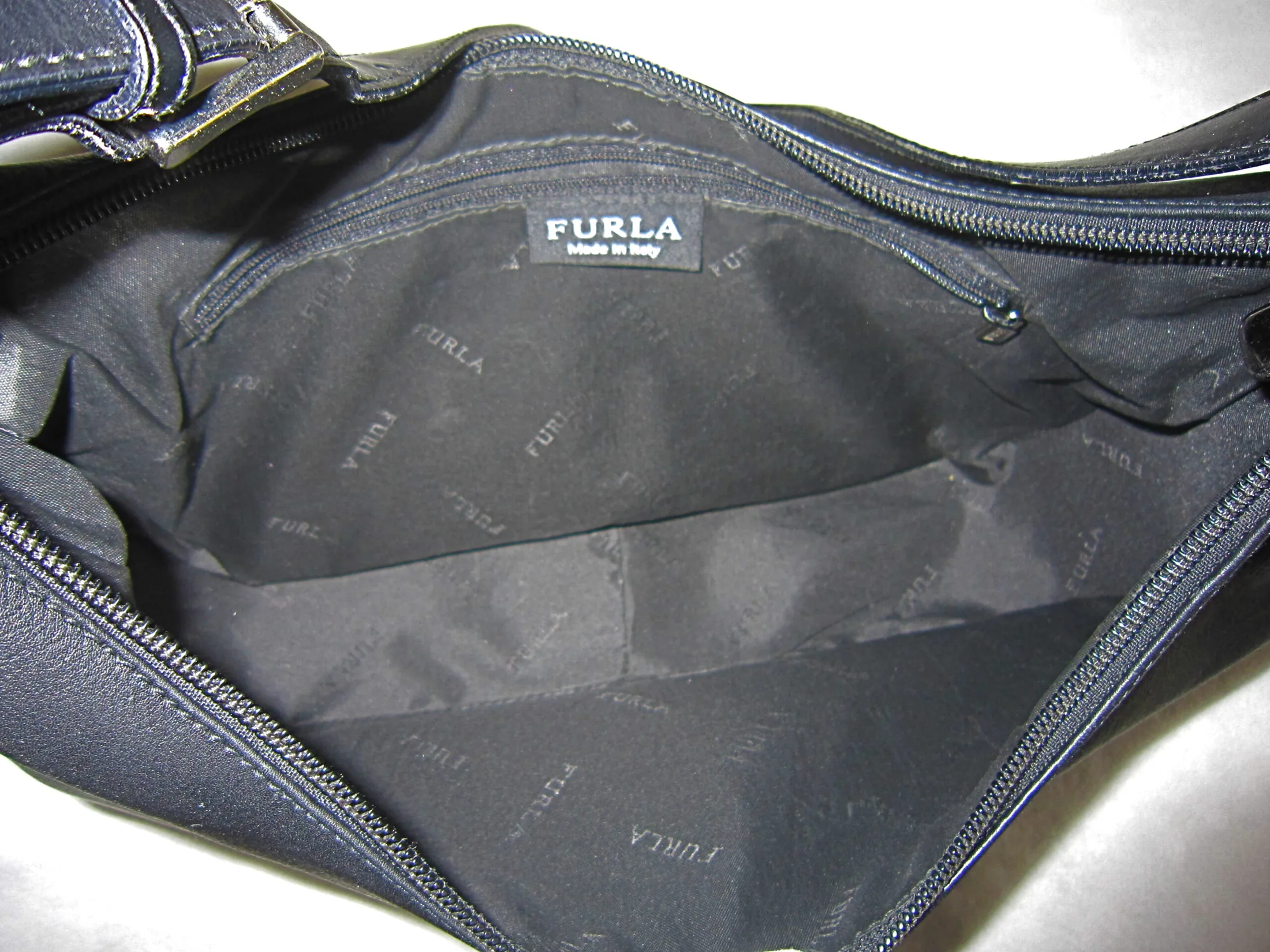 Furla Black Leather Hobo Bag — image 6