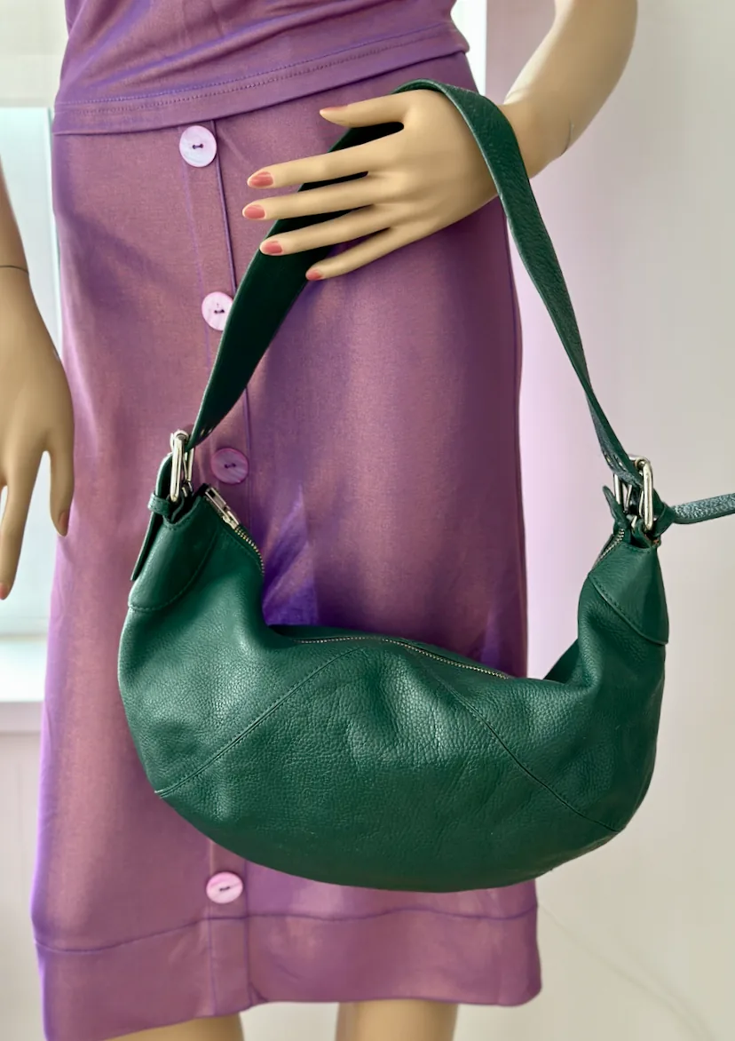 Furla Hobo Green Leather Handbag — image 5