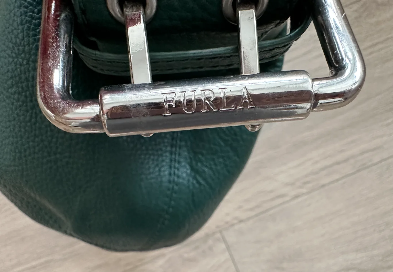 Furla Hobo Green Leather Handbag — image 8