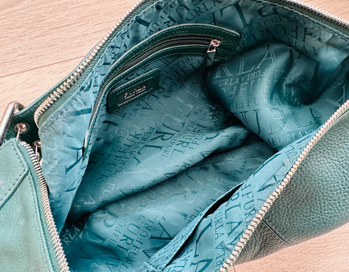 Furla Hobo Green Leather Handbag — image 9