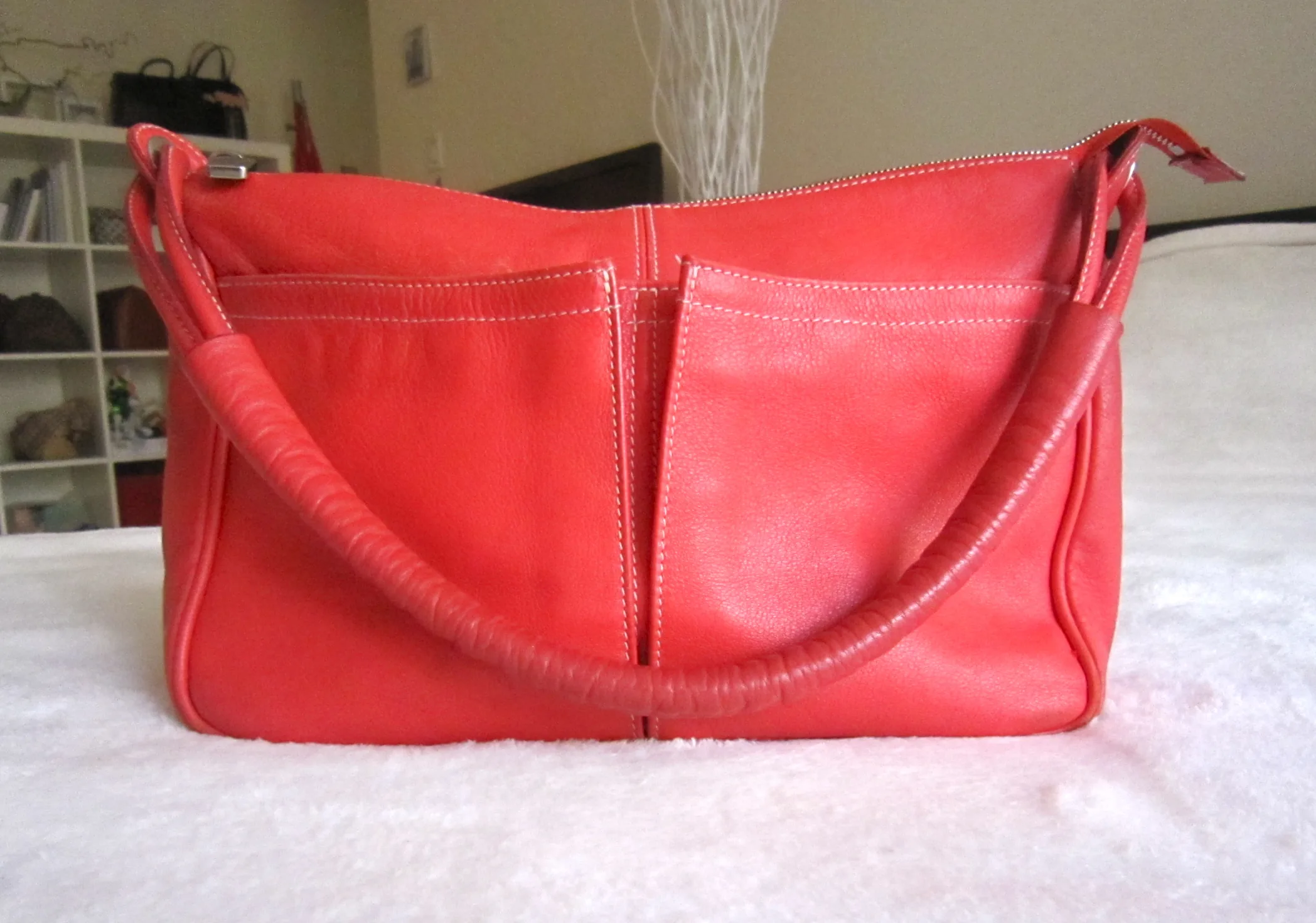 Furla Red Leather Shoulder Bag