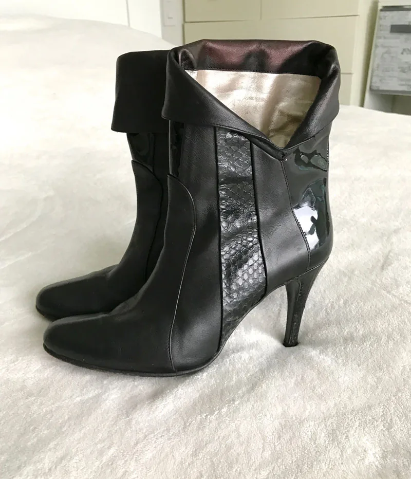 Furla Black Leather Ankle Boots/Size 37 — image 3