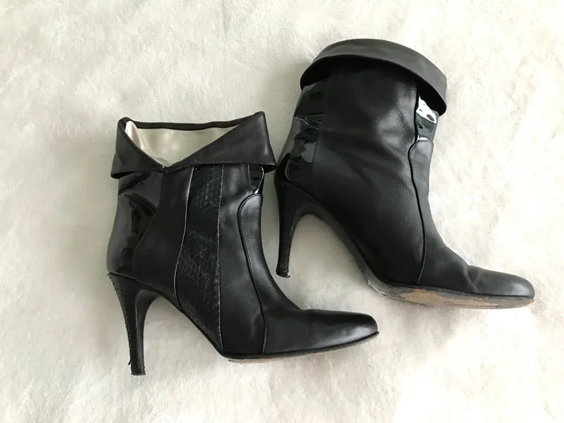 Furla Black Leather Ankle Boots/Size 37 — image 4