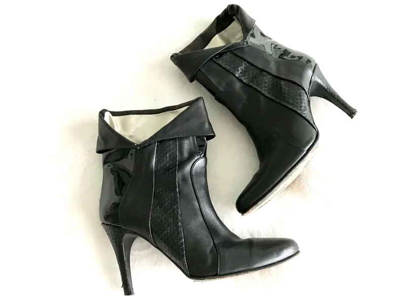 Furla Black Leather Ankle Boots/Size 37 — image 9