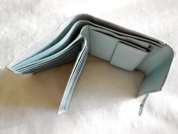 Furla Light Blue Croc Bi-Fold Wallet — image 5
