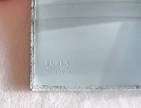 Furla Light Blue Croc Bi-Fold Wallet — image 7