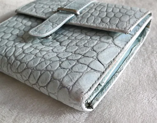 Furla Light Blue Croc Bi-Fold Wallet — image 9