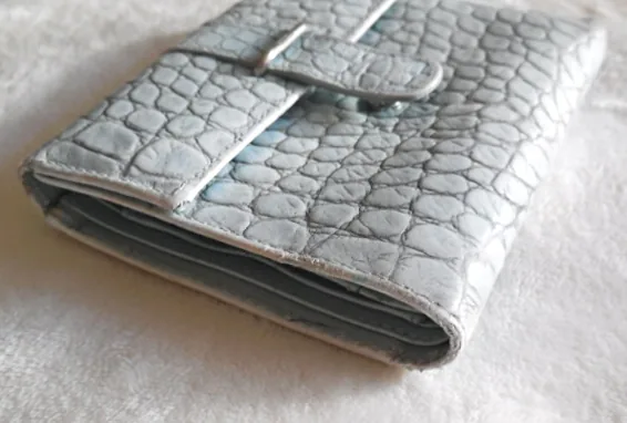 Furla Light Blue Croc Bi-Fold Wallet — image 10