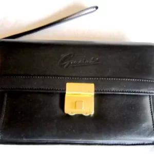 Gacini Black Leather Clutch